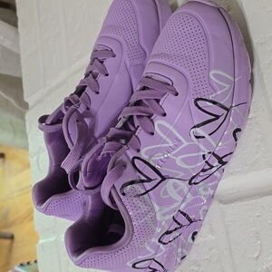 Skechers Girls Uno Lite Heart Athletic Shoes Size 5 EUC